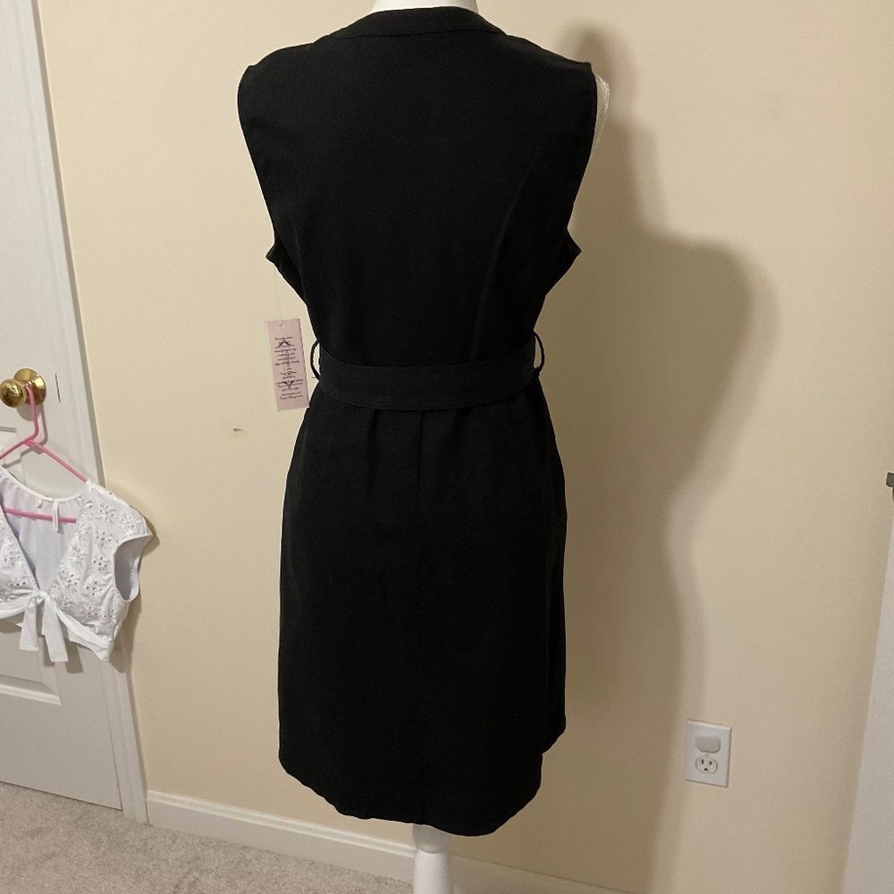 Nanette Lepore Sleeveless Denim Button Down Mini Dress Black Size 10 - Picture 5 of 10